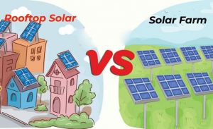 so sanh dien nang luong mat troi ap mai  rooftop solar  va solar farm
